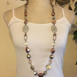 Ruby Road copper and silver tone elegant necklace